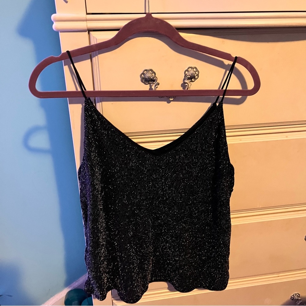 Black sparkly top